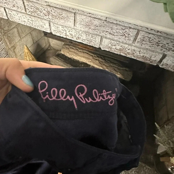 Lilly Pulitzer Worth skinny pants true navy with sateen look - Picture 4 of 5